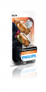 Автолампа  12V  WY21W Vision (W3*16q) (блистер 2шт) 12071B2 PHILIPS