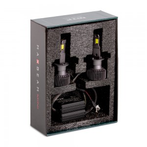 Светодиодные лампы MTF Light, серия MaxBeam Mini, H1, 12V, 45W, 4500lm, 6000K, кулер, комплект.