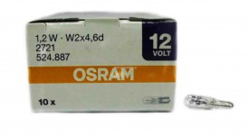 Автолампа  12V  1.2W панель приборов (W2*4.6d) 2721 OSRAM