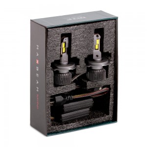 Светодиодные лампы MTF Light, серия MaxBeam Mini, H4/H19, 12V, 45W, 4500lm, 6000K, кулер, комплект.