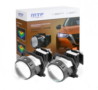 Светодиодные Bi-LED модули MTF Light DYNAMIC VISION Compact, 12В, 45Вт, 5500К, 2,5 дюйма, компл. 2шт