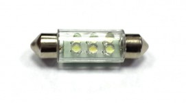 Лампа светодиодная 11-39 (SV8,5) 6 диодов, белая, салонная 12v Луч