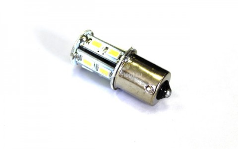 Лампа светодиодная 12V (P21W) BA15s (1 конт) 13 SMD диодов, белая (поворот, стоп-сигнал)