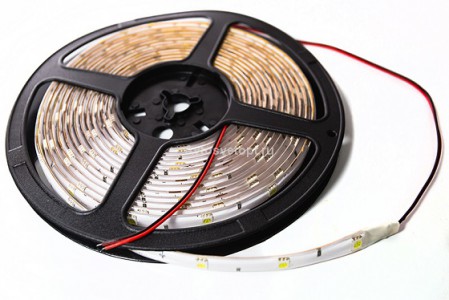 Лента светодиодная KS-W5155W 5 метров 150 SMD 5050 LED, белая (катушка), белая основа