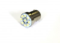 Лампа светодиодная 12v (5w) BA15s (1конт) 9 SMD диодов, белая (габариты, подсветка номера)