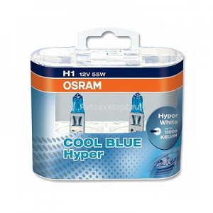 Автолампа  H1 12V 55W (P14.5s) COOL BLUE Hyper 5000К 62150CBH_DuoBox OSRAM
